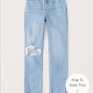 Abercrombie Ultra High Rise 90’s Straight Leg Jeans